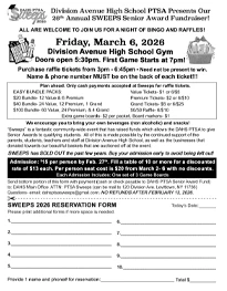 DAHS PTSA Sweeps Flyer